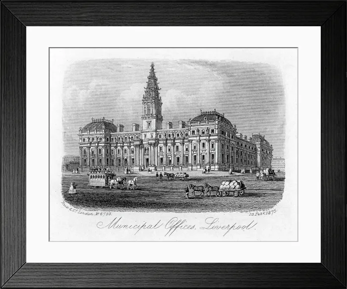 Framed Print : Municipal Offices, Liverpool, 10 February 1875 Framed Print : Municipal Offices, Liverpool, 10 February 1875