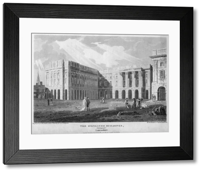 Framed Print : The Exchange Buildings, (Liverpool), Lancashire, August 1808 Framed Print : The Exchange Buildings, (Liverpool), Lancashire, August 1808