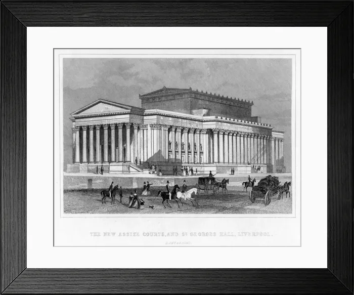 Framed Print : The New Assize Courts, and St Georges Hall, Liverpool, Lancashire, 19th century. Artist: Thomas Tallis Framed Print : The New Assize Courts, and St Georges Hall, Liverpool, Lancashire, 19th century. Artist: Thomas Tallis