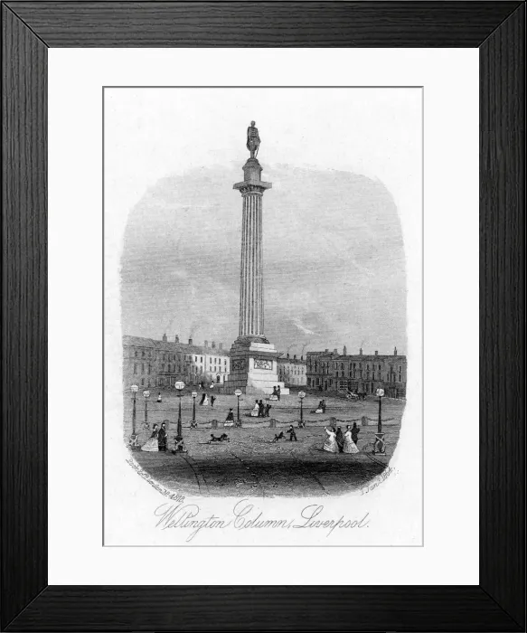 Framed Print : Wellington Column, Liverpool, 1864 Framed Print : Wellington Column, Liverpool, 1864