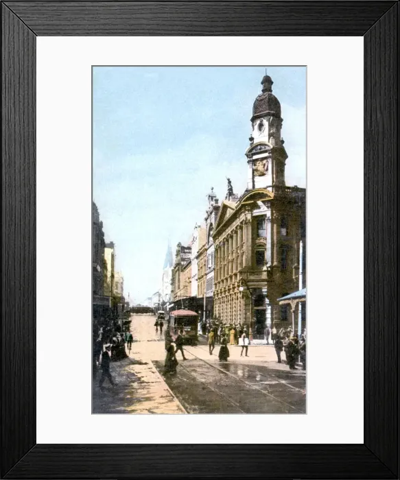 Framed Print : King Street, Sydney, Australia, c1900s