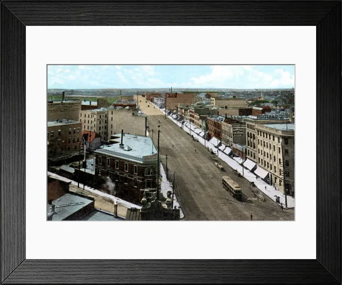 Framed Print : Looking north along Main Street, Winnipeg. Manitoba, Canada, c1900s Framed Print : Looking north along Main Street, Winnipeg. Manitoba, Canada, c1900s