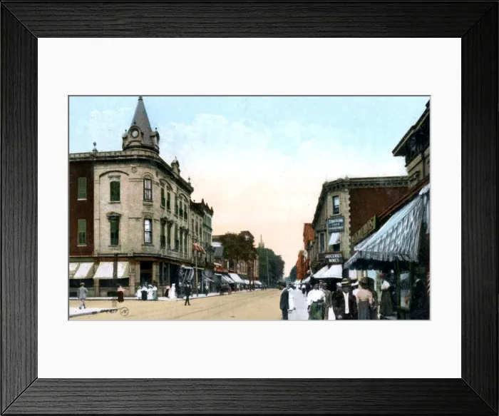 Framed Print : St Catherine Street, Montreal, Canada, c1900s Framed Print : St Catherine Street, Montreal, Canada, c1900s