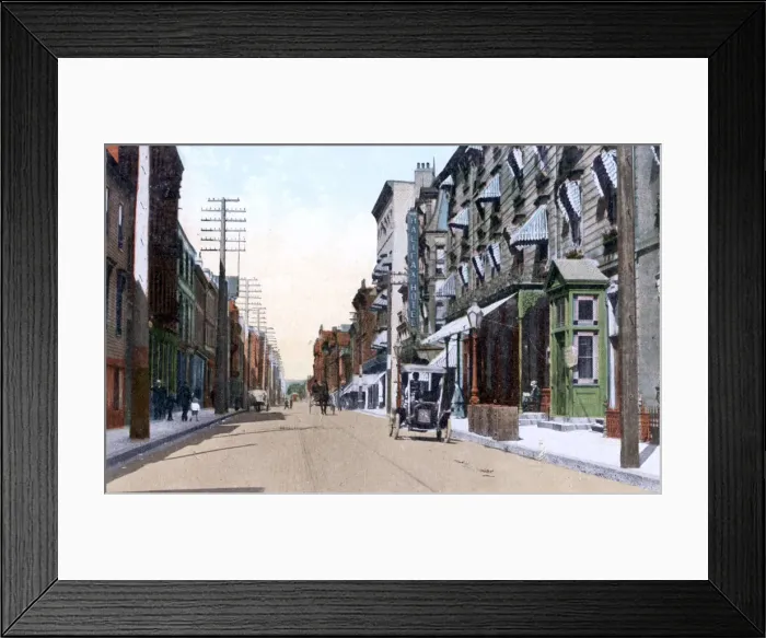 Framed Print : The Halifax and Queens Hotels, Hollis Street, Halifax, Nova Scotia, Canada, 1911 Framed Print : The Halifax and Queens Hotels, Hollis Street, Halifax, Nova Scotia, Canada, 1911