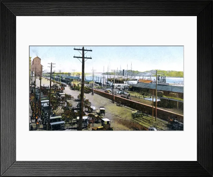 Framed Print : Montreal Harbour, Montreal, Canada, c1900s Framed Print : Montreal Harbour, Montreal, Canada, c1900s