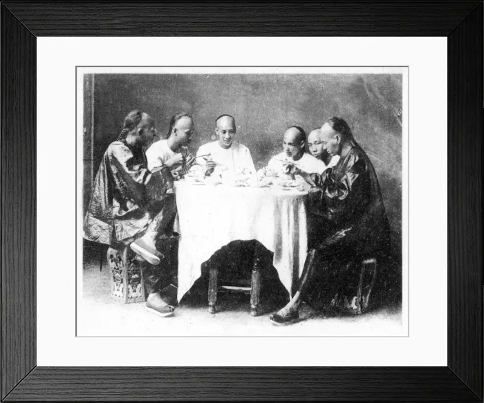 Framed Print : Dinner time, Hong Kong, China, c1900s. Artist: Mee Cheung Framed Print : Dinner time, Hong Kong, China, c1900s. Artist: Mee Cheung