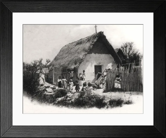Framed Print : A South American shack, c1900s Framed Print : A South American shack, c1900s
