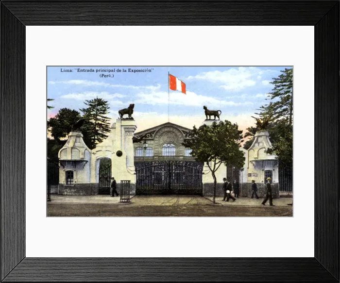 Framed Print : The Main Entrance to the Exhibition, Lima, Peru, c1900s Framed Print : The Main Entrance to the Exhibition, Lima, Peru, c1900s
