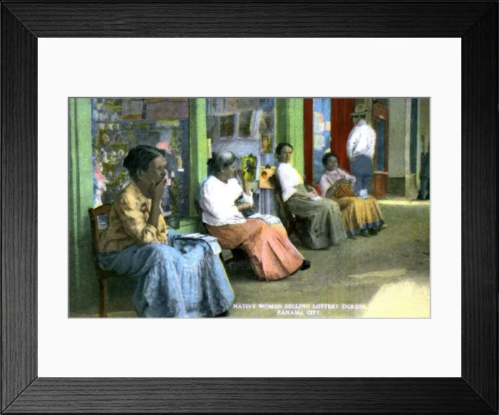 Framed Print : Women selling lottery tickets, Panama City, Panama, c1920s Framed Print : Women selling lottery tickets, Panama City, Panama, c1920s