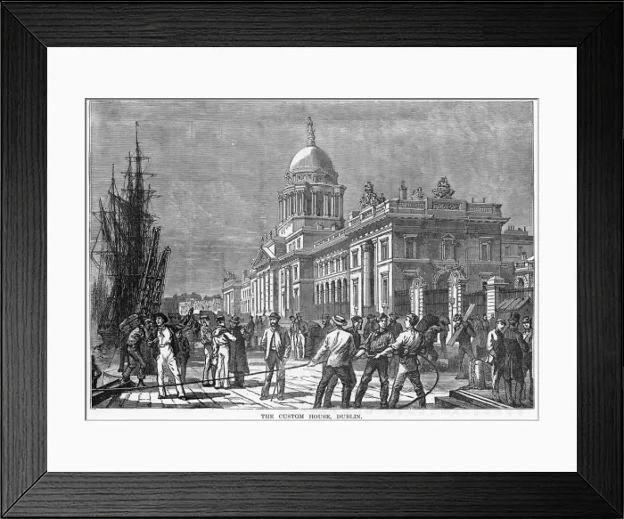 Framed Print : The Custom House, Dublin, 19th century Framed Print : The Custom House, Dublin, 19th century