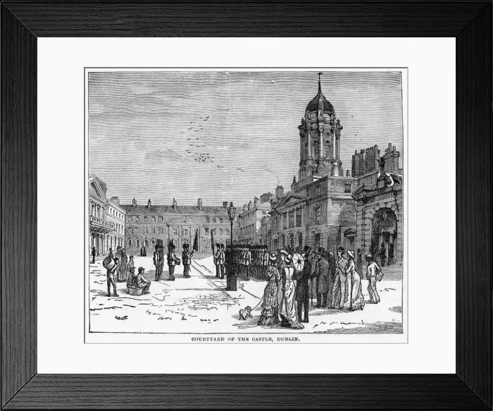 Framed Print : Courtyard of the Castle, Dublin, 19th century Framed Print : Courtyard of the Castle, Dublin, 19th century