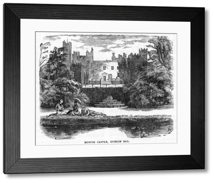Framed Print : Howth Castle, Dublin Bay, 19th century Framed Print : Howth Castle, Dublin Bay, 19th century
