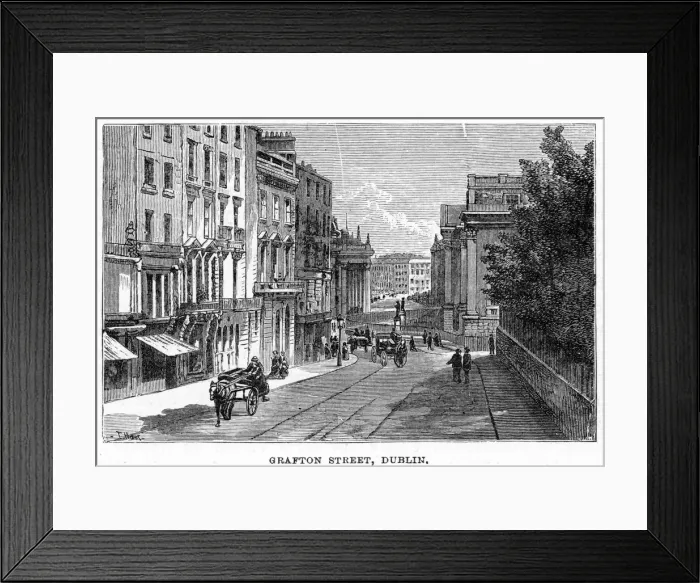 Framed Print : Grafton Street, Dublin, 19th century Framed Print : Grafton Street, Dublin, 19th century