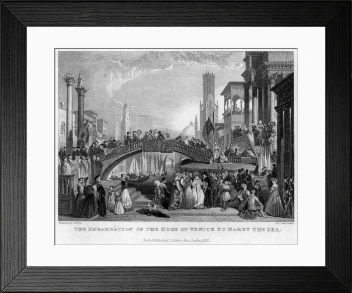 Framed Print : The Embarkation of the Doge of Venice to Marry the Sea, 1829. Artist: William Cooke Framed Print : The Embarkation of the Doge of Venice to Marry the Sea, 1829. Artist: William Cooke