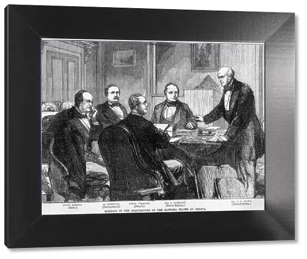 Meeting of the arbitrators on the Alabama Claims, Geneva, Switzerland, c1865-c1870