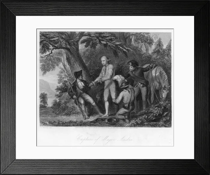 Framed Print : The capture of Major Andre, 1856 Framed Print : The capture of Major Andre, 1856