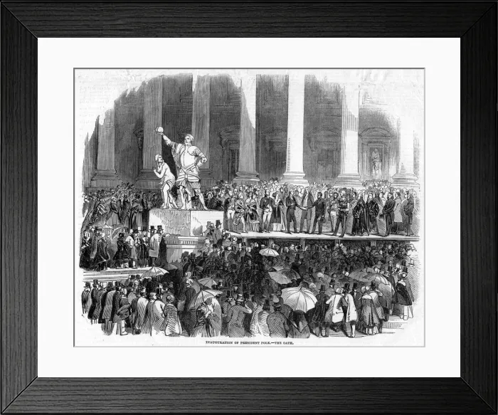 Framed Print : The Inauguration of President Polk, 1845 Framed Print : The Inauguration of President Polk, 1845