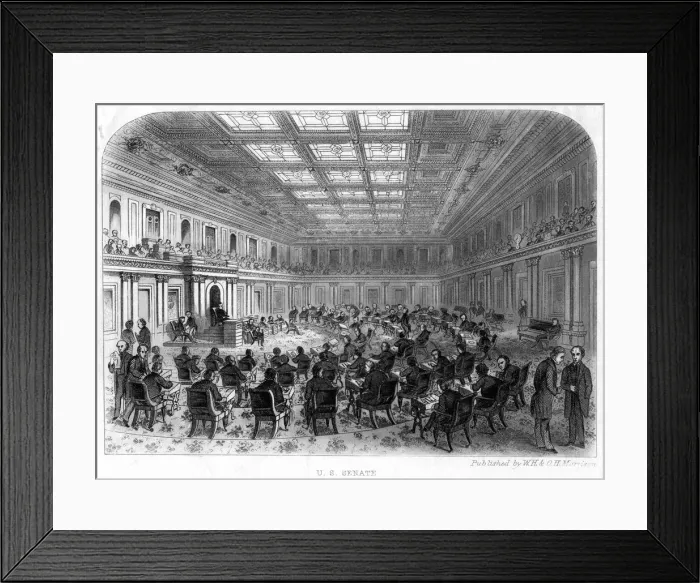 Framed Print : The US Senate, 19th century Framed Print : The US Senate, 19th century