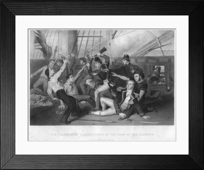 Framed Print : The boarding of HMS Chesapeke by the crew of HMS Shannon, 1813 Framed Print : The boarding of HMS Chesapeke by the crew of HMS Shannon, 1813