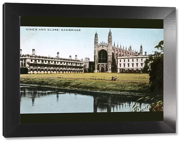 Kings and Clare Colleges, Cambridge, Cambridgeshire, early 20th century. Artist: E Dennis