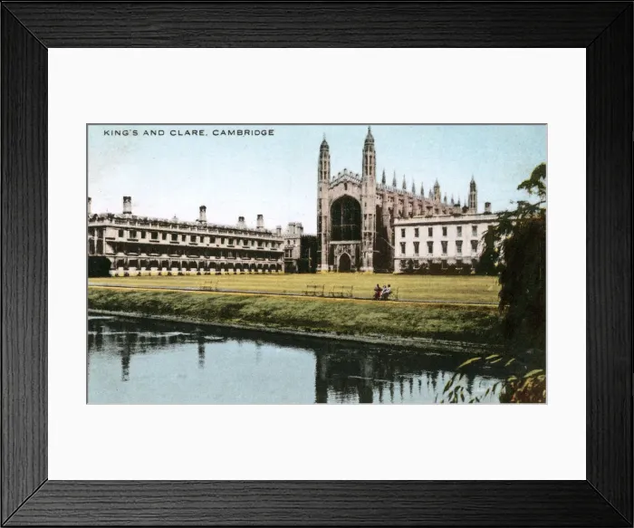 Framed Print : Kings and Clare Colleges, Cambridge, Cambridgeshire, early 20th century. Artist: E Dennis Framed Print : Kings and Clare Colleges, Cambridge, Cambridgeshire, early 20th century. Artist: E Dennis