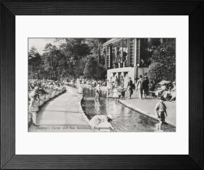 Framed Print : Childrens Corner and New Bandstand, Bournemouth, Dorset, c1920s Framed Print : Childrens Corner and New Bandstand, Bournemouth, Dorset, c1920s