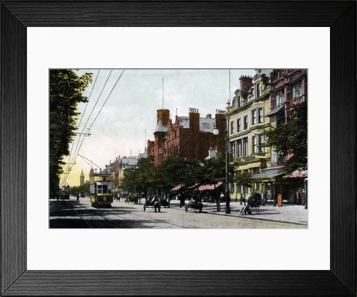 Framed Print : Lord Street, Southport, Lancashire, early 20th century Framed Print : Lord Street, Southport, Lancashire, early 20th century