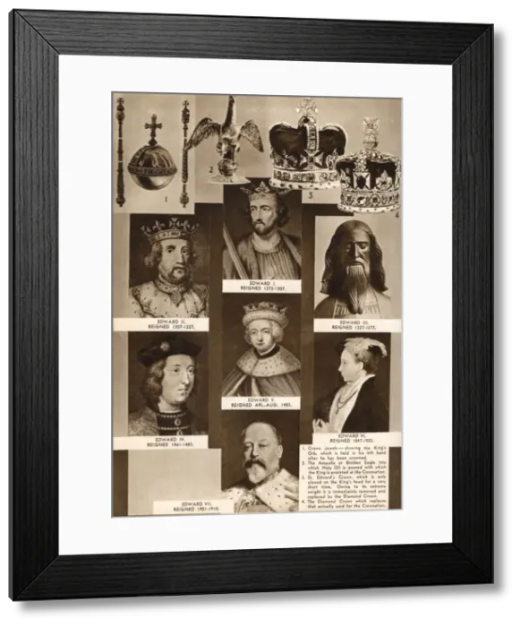 Framed Print : Kings and crown jewels, 1937 Framed Print : Kings and crown jewels, 1937