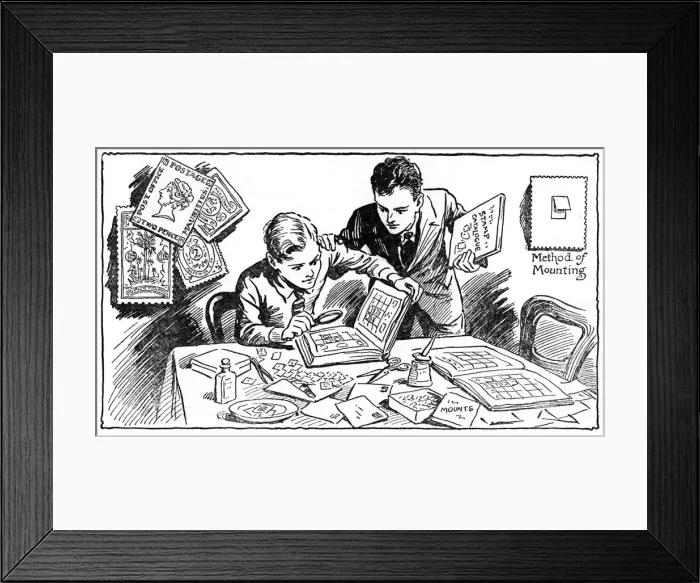 Framed Print : The joys of stamp collecting, 1937 Framed Print : The joys of stamp collecting, 1937