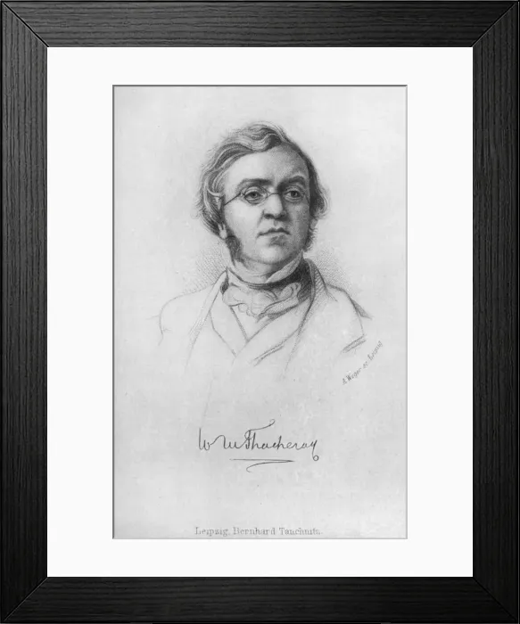 Framed Print : William Makepeace Thackeray, English novelist, (1908). Artist: A Weger Framed Print : William Makepeace Thackeray, English novelist, (1908). Artist: A Weger