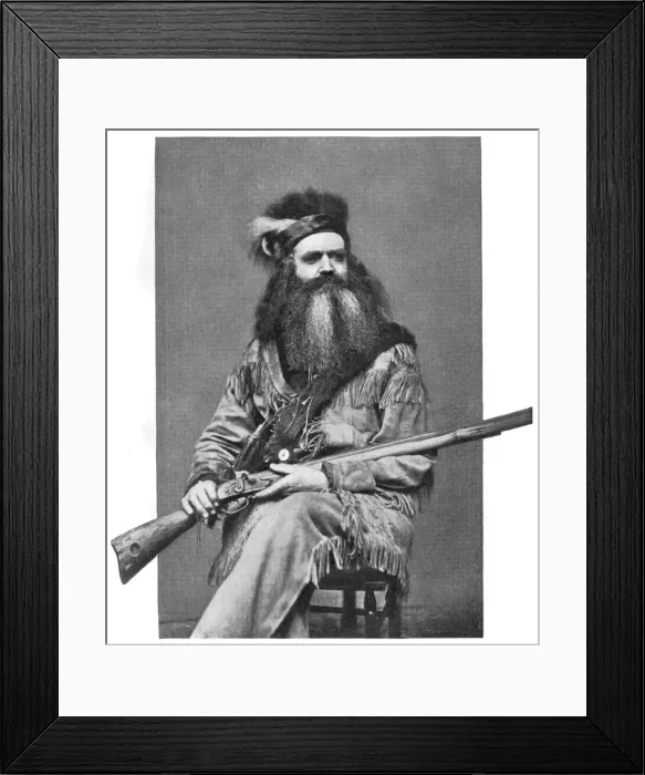 Framed Print : Seth Kinman, American hunter, 19th century, (1908) Framed Print : Seth Kinman, American hunter, 19th century, (1908)