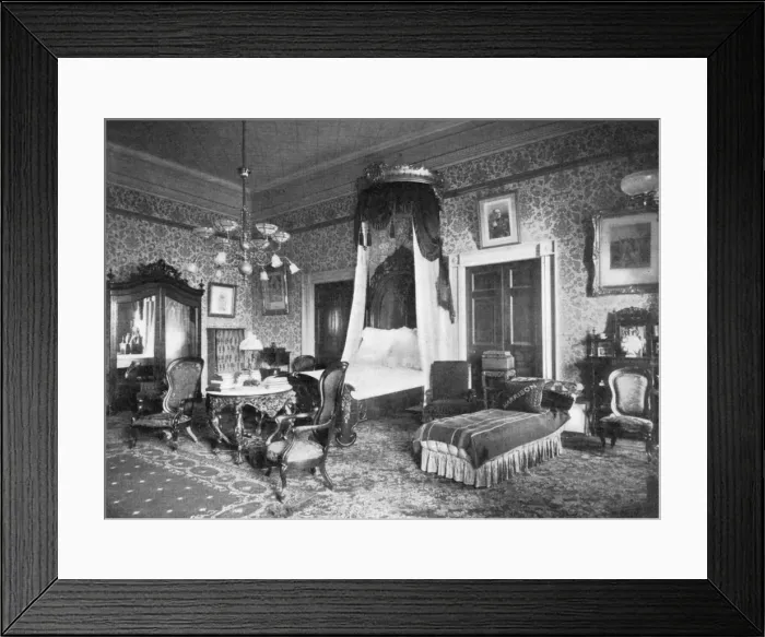 Framed Print : President Harrisons bedroom at the White House, Washington DC, USA, 1908 Framed Print : President Harrisons bedroom at the White House, Washington DC, USA, 1908