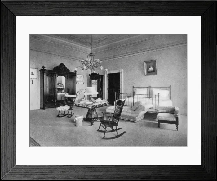 Framed Print : Mrs McKinleys bedroom at the White House, Washington DC, USA, 1908 Framed Print : Mrs McKinleys bedroom at the White House, Washington DC, USA, 1908