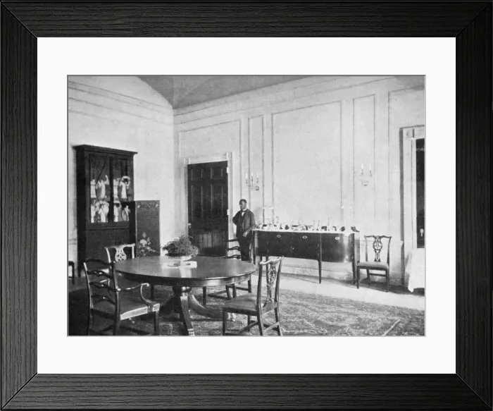 Framed Print : Private dining-room at the White House, Washington DC, USA, 1908 Framed Print : Private dining-room at the White House, Washington DC, USA, 1908