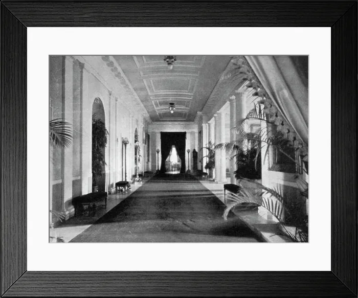 Framed Print : Long corridor, The White House, Washington, USA, 1908 Framed Print : Long corridor, The White House, Washington, USA, 1908