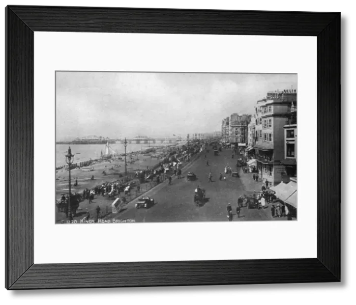 Framed Print : Kings Road, Brighton, East Sussex, early 20th century Framed Print : Kings Road, Brighton, East Sussex, early 20th century
