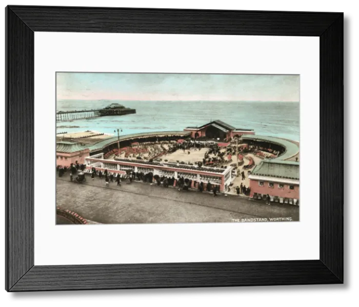 Framed Print : The bandstand, Worthing, West Sussex, early 20th century Framed Print : The bandstand, Worthing, West Sussex, early 20th century
