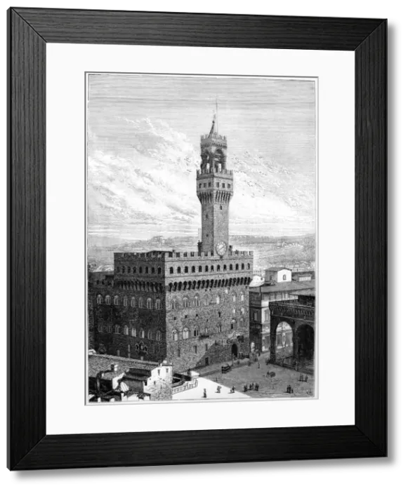 Framed Print : The Piazza della Signoria, Palazzo Vecchio, Florence, Italy, 1882 Framed Print : The Piazza della Signoria, Palazzo Vecchio, Florence, Italy, 1882