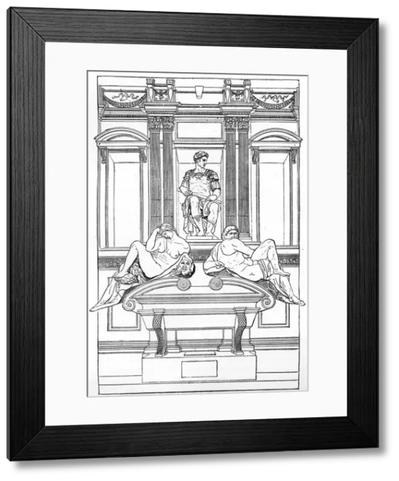 Framed Print : The tomb of Julian de Medici in the new vestry of San Lorenzo Basilica, Florence, 1882 Framed Print : The tomb of Julian de Medici in the new vestry of San Lorenzo Basilica, Florence, 1882