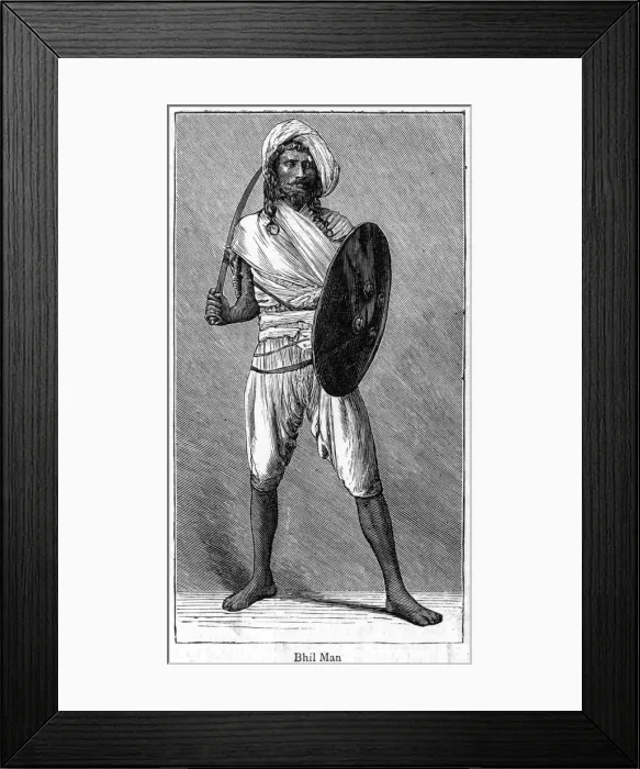 Framed Print : Bhil man, 1886 Framed Print : Bhil man, 1886