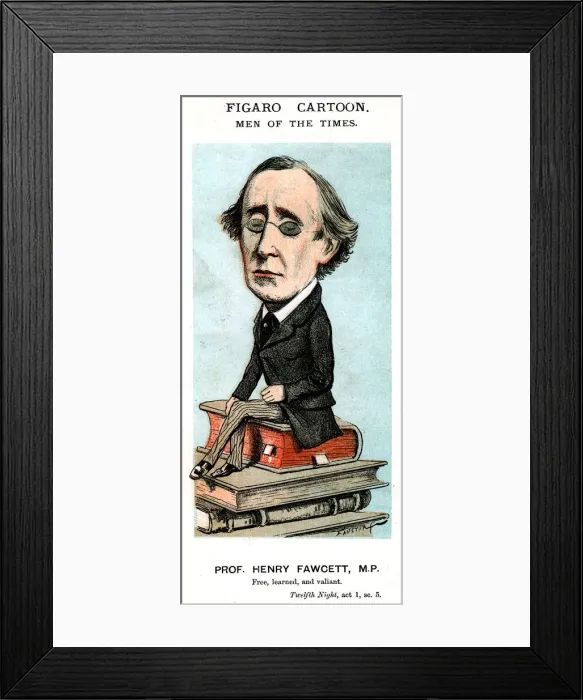 Framed Print : Prof Henry Fawcett, MP, c19th century Framed Print : Prof Henry Fawcett, MP, c19th century