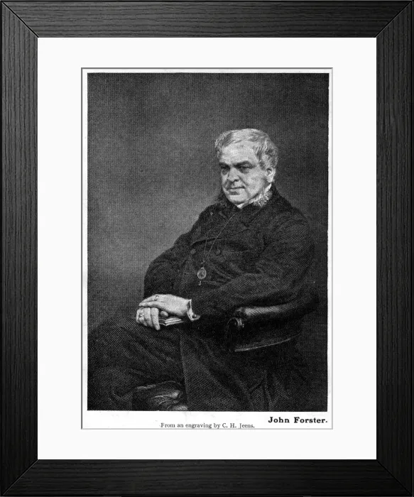 Framed Print : John Forster, c1860-1900. Artist: CH Jeens Framed Print : John Forster, c1860-1900. Artist: CH Jeens