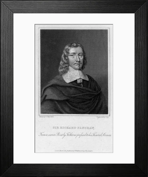 Framed Print : Sir Richard Fanshaw, diplomat and author, 1823. Artist: Charles Pye Framed Print : Sir Richard Fanshaw, diplomat and author, 1823. Artist: Charles Pye