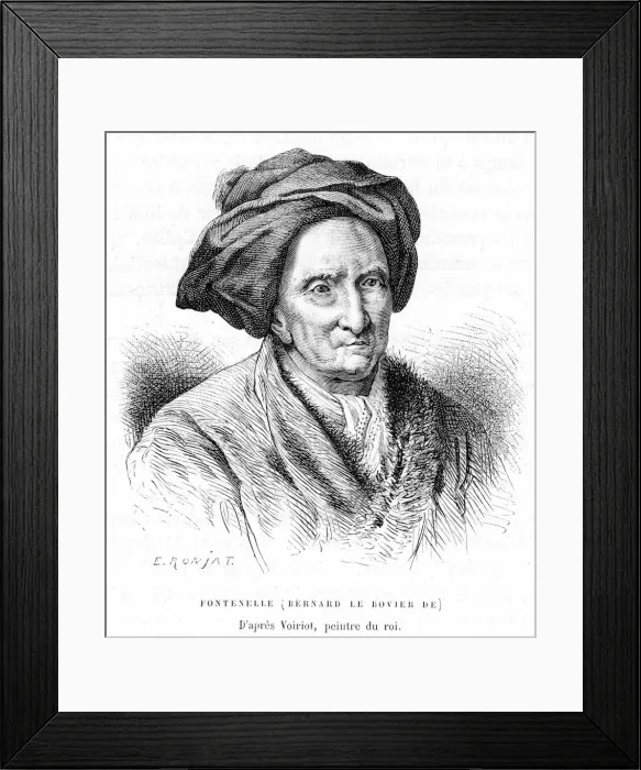 Framed Print : Bernard le Bovier de Fontenelle, c1870s. Artist: E Ronjat Framed Print : Bernard le Bovier de Fontenelle, c1870s. Artist: E Ronjat