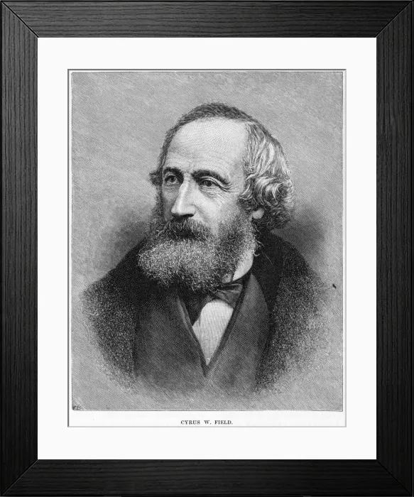 Framed Print : Cyrus W Field, American financier, c19th century Framed Print : Cyrus W Field, American financier, c19th century