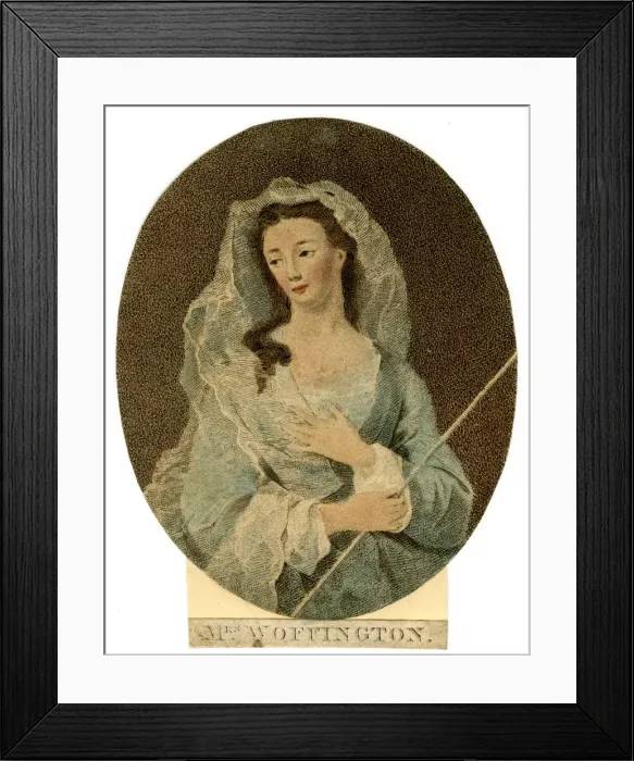 Framed Print : Mrs Woffington, c1760 Framed Print : Mrs Woffington, c1760