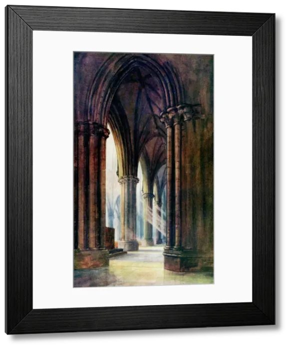 Framed Print : Interior of Lincoln Cathedral, 1924-1926. Artist: FP Dickinson Framed Print : Interior of Lincoln Cathedral, 1924-1926. Artist: FP Dickinson