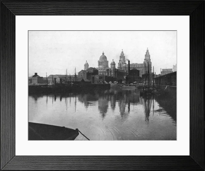 Framed Print : Canning Dock, Liverpool, 1924-1926. Artist: Valentine & Sons Framed Print : Canning Dock, Liverpool, 1924-1926. Artist: Valentine & Sons