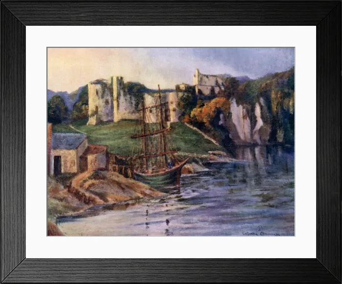 Framed Print : Chepstow Castle, Monmouthshire, Wales, 1924-1926. Artist: Catharine Chamney Framed Print : Chepstow Castle, Monmouthshire, Wales, 1924-1926. Artist: Catharine Chamney
