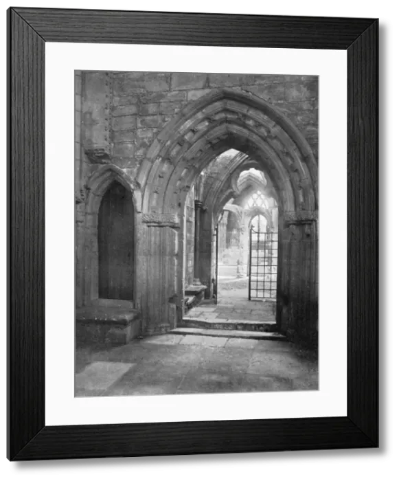 Framed Print : Porch of the chapter house, Elgin Cathedral, Scotland, 1924-1926. Artist: Valentine & Sons Ltd Framed Print : Porch of the chapter house, Elgin Cathedral, Scotland, 1924-1926. Artist: Valentine & Sons Ltd